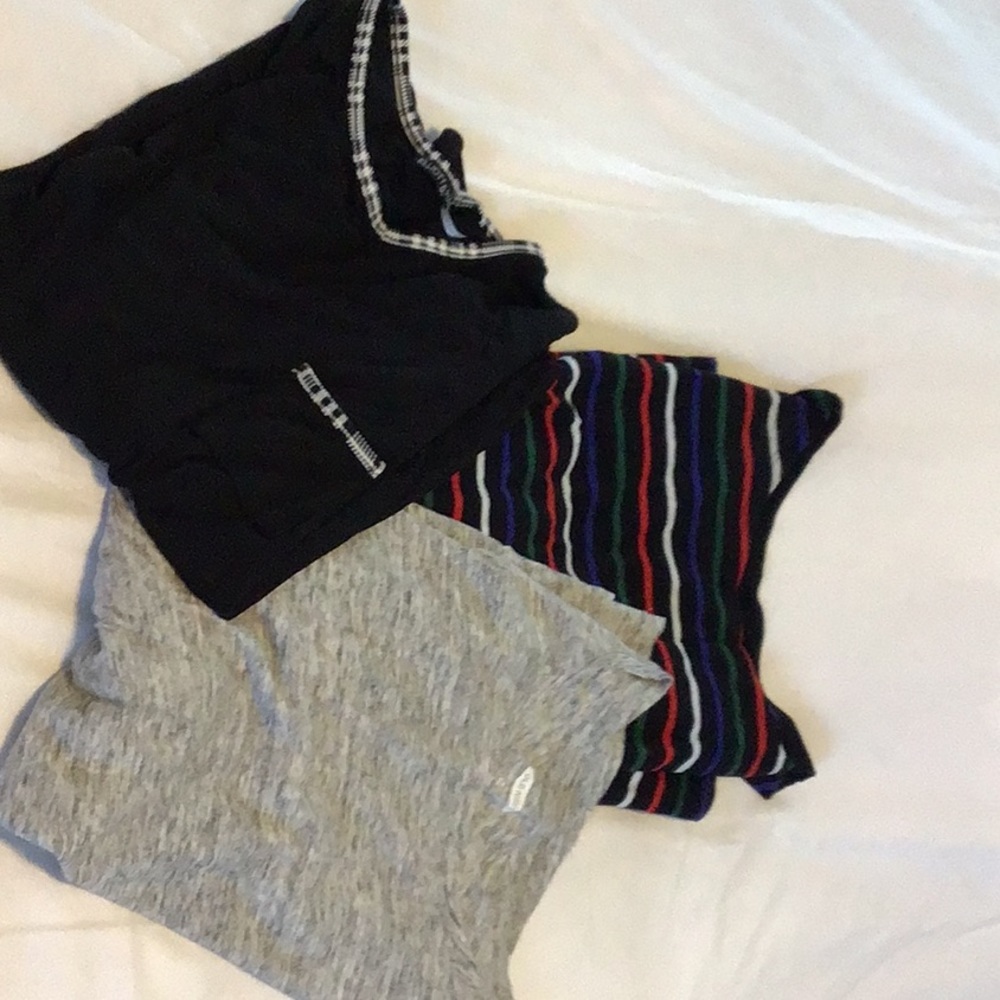 Tops, lot of 3, size XL, 1 grey , 1 stripes, 1 black